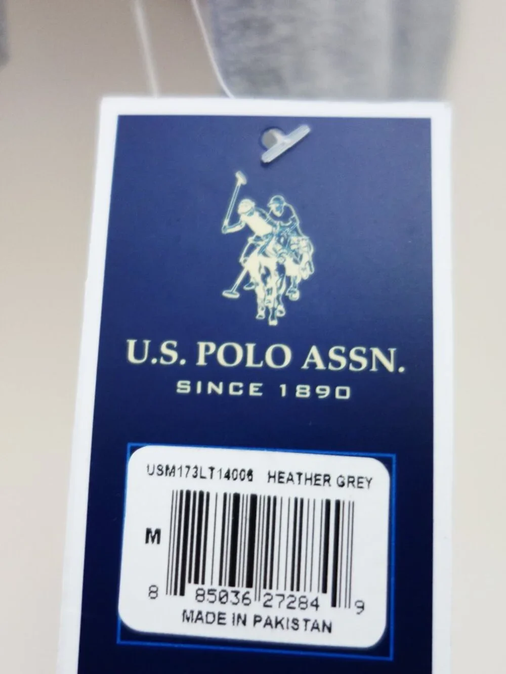 U.S. Polo Assn. Men's Solid color Grey Longsleeve Shirt Size (M) NWT! - Picture 6 of 6